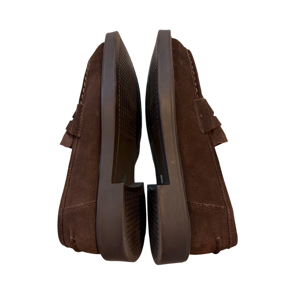 Blondo Dark Brown Suede Penny Loafers - Picture 6 of 7